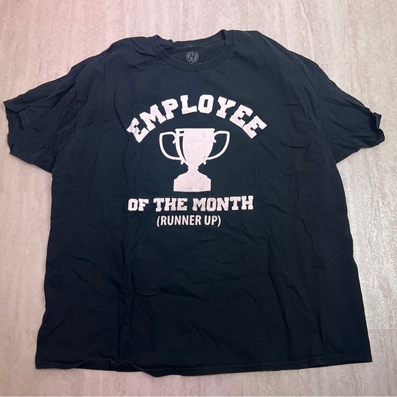 Hybrid funny, graphic tee employee of the month runner up & warning label - Picture 6 of 9